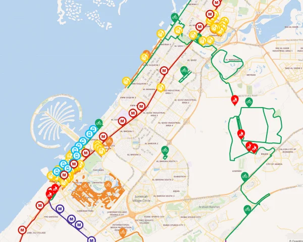Dubai Lanes Tracks Map