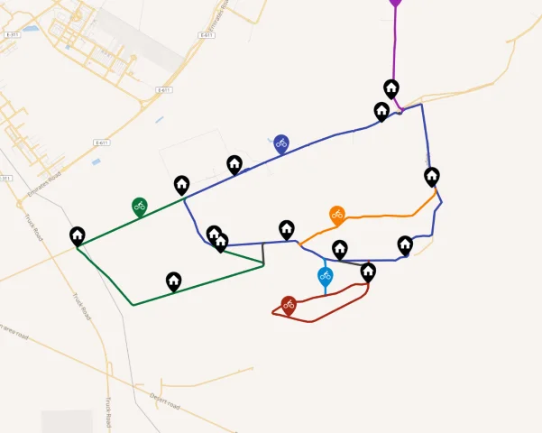 Al Qudra Cycle Track Map